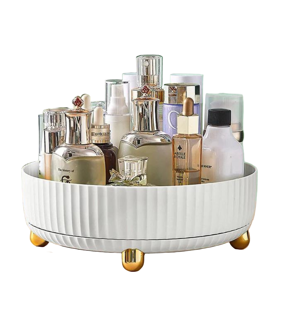 حامل تخزين دوار 360 درجة لتنظيم مستحضرات التجميل من جوي بوس
