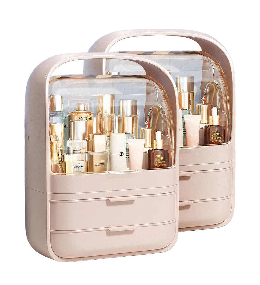 منظم مكياج وأدوات تجميل مع درجين من جوي بوس