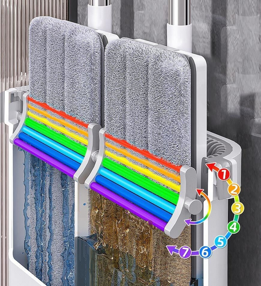 ممسحة تنظيف بآلية عصر ذاتية من جوي بوس مع دلو مدمج